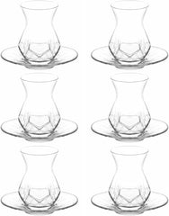 Lav Turkish Tea Glasses Set ALYA 165ml 12-piece (6 person set)