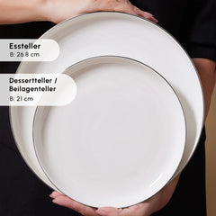 Karaca Streamline Favaro 53-Teiliges 12-Personen Geschirrset Platin