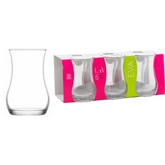 LAV EVA Teegläser 6er Set Teeglas - 170cc Bardagi Türkische Teeset Teeglas Teegläser