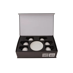 Karaca Streamline Saturn Platinum 6 Personen Espressotassen Set, 12-teilig