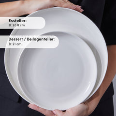 Karaca Streamline Favaro 53-teiliges Geschirrset – Weiss | Für 12 Personen