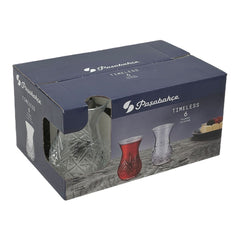 Pasabahce 42881 Timeless 6 Turkish tea glasses 6-piece set of glasses