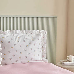 Karaca Lidya Tagesdecken-Set für Einzelbett Rosa aus 100 % Baumwolle, 3-teilig