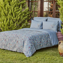 Karaca Ansey Bettwäsche-Set für Einzelbett Blau aus 100 % türkischer Baumwolle
