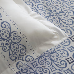 Karaca Marino Bettwäsche-Set für Doppelbett Blau aus 100 % Baumwolle