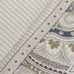 Karaca Lemy Satin Bettwäsche-Set für Doppelbett Blau aus 100 % Baumwolle