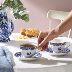 Karaca Blue Odyssey – 6-teiliger Kaffeetassen-Satz (80 ml) in stilvollem Blau