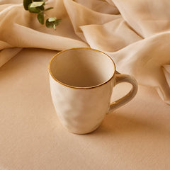 Karaca Aria Reactive Glaze Kaffeebecher Beige aus Steinzeug, 450 ml