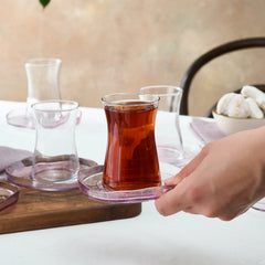 Karaca Petunya Teeset, 6 Personen, 12-teilig