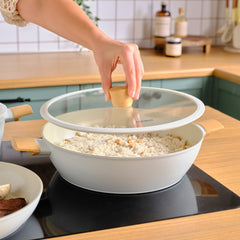 Karaca Swiss Crystal Almond Cream – 7-teiliges induktionsfähiges Kochtopf-Set