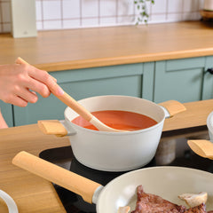 Karaca Swiss Crystal Almond Cream – 7-teiliges induktionsfähiges Kochtopf-Set