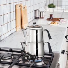 Karaca Fiona – Edelstahl-Teekannen-Set für Induktion & alle Herdarten