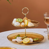 Karaca Dune Dessertset aus Glas für 6 Personen, Braun, 7-teilig