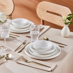 Karaca Streamline New Saturn Weiss 24-teiliges Tafelservice, 6 Personen