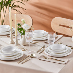 Karaca Streamline New Saturn Weiss 24-teiliges Tafelservice, 6 Personen