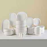 Stream Bone New Saturn Tafelservice, 53-teilig, Platin