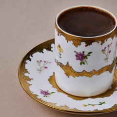 Karaca Bihter Espressotassen-Set für 6 Personen, 12-teilig, 90 ml