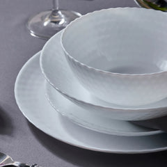 Karaca White Diamond Opal Tafelservice, 6 Personen, 24-teilig