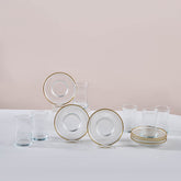 Service de 6 verres à thé Karaca Juliet avec bordure dorée, 12 pièces, 170 ml