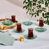Karaca Juliet 12-teiliges Teeservice für 6 Personen, Grün