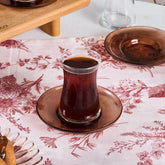 Karaca Juliet 12-teiliges Teeservice für 6 Personen, Braun