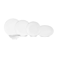 Karaca Fine Pearl Extra Chanak Platin Tafelservice für 12 Personen, 55-teilig