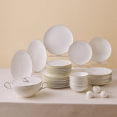 Karaca Fine Pearl Extra Chanak Platin Tafelservice für 12 Personen, 55-teilig