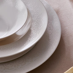 Karaca New Dome Tafelservice für 6 Personen, 24-teilig, Weiss