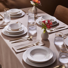 Karaca New Dome Tafelservice für 6 Personen, 24-teilig, Weiss