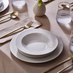 Karaca New Dome Tafelservice für 6 Personen, 24-teilig, Weiss