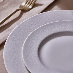 Karaca New Dome Tafelservice für 6 Personen, 24-teilig, Weiss