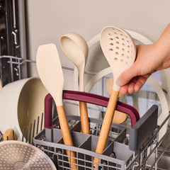 Karaca Swiss Crystal Almond Cream – 12-teiliges Kochgeschirr-Set mit Antihaftbeschichtung