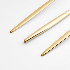 Karaca Lizbon Glänzend Gold Besteckset für 6 Personen, 30-teilig