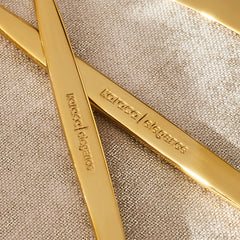Karaca Lizbon Glänzend Gold Besteckset für 6 Personen, 30-teilig