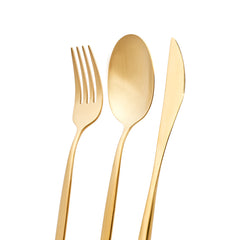 Karaca Lizbon Matt Gold Besteckset für 6 Personen, 30-teilig