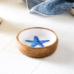Karaca Mango Marin Seestern Snackschale aus Mangoholz, 10 cm