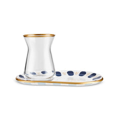 Karaca Belem Marineblau 12-teiliges Teeservice für 6 Personen