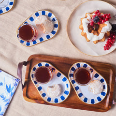 Karaca Belem Marineblau 12-teiliges Teeservice für 6 Personen