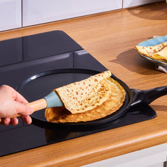 Karaca Fluffy – Antihaft-Crêp- & Pfannkuchenpfanne 26 cm mit Induktions-Keramikbeschichtung (Schwarz)