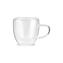 Karaca Olivier – 6-teiliges doppelwandiges Espresso- & Türkisches Kaffeetassen-Set, 80 ml, klar