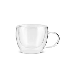 Karaca Olivia 6-teiliges Doppelwandiges Espresso- & Türkisches Kaffeetassen-Set | 80 ml – Klar