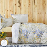 Karaca Clarinda Bettwäsche-Set für Doppelbett Beige aus 100 % Baumwolle mit Spannbettlaken