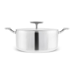 Karaca 3 Ply Rimova Flat Lid Kochgeschirr-Set aus Edelstahl, 8-teilig