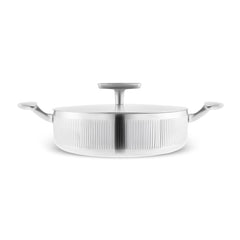 Karaca 3 Ply Rimova Flat Lid Kochgeschirr-Set aus Edelstahl, 8-teilig