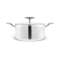 Karaca 3 Ply Rimova Flat Lid Kochgeschirr-Set aus Edelstahl, 8-teilig