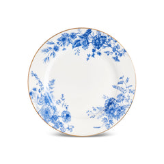 Karaca Delft Bone China Servierset mit Etagere für 6 Personen Blau, 8-teilig