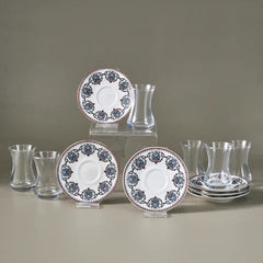 Karaca Nakkas Bone China Teeset, 12-teilig