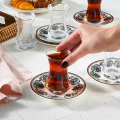 Karaca Nakkas Bone China Teeset, 12-teilig