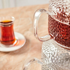 Karaca Glissia Glas Teekannen-Set Transparent, 4-teilig