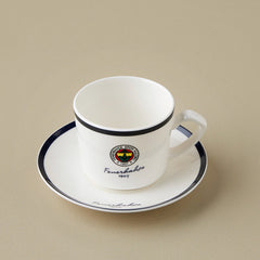 Karaca x Fenerbahçe Lizenziertes Espressotassen-Set für 6 Personen aus Porzellan, 12-teilig, 80 ml